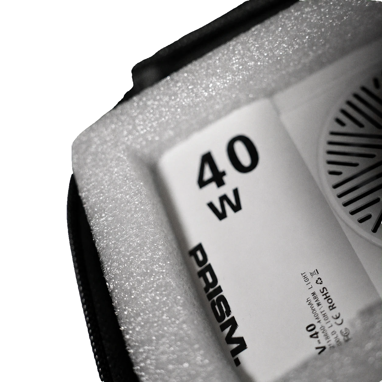 Detalle cercano del foco Spotlight PRISM